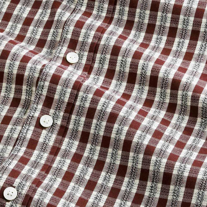 NN07 - Chemise Colby - Bordeau Carreaux