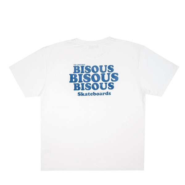 Bisous Skateboard - T-shirt Grease - Blanc/Marine