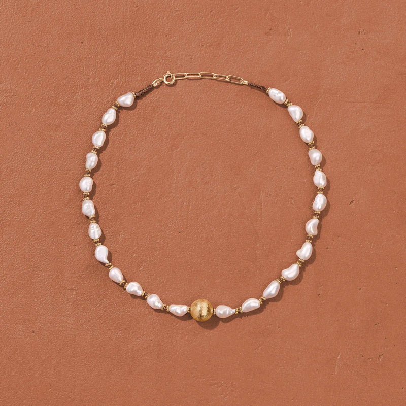 Tityaravy - Collier Samhita Perle - Blanc