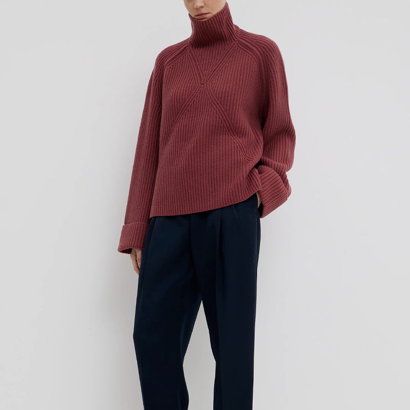 Christian Wijnants - Pull Côtelé Manches Marteau - Merlot