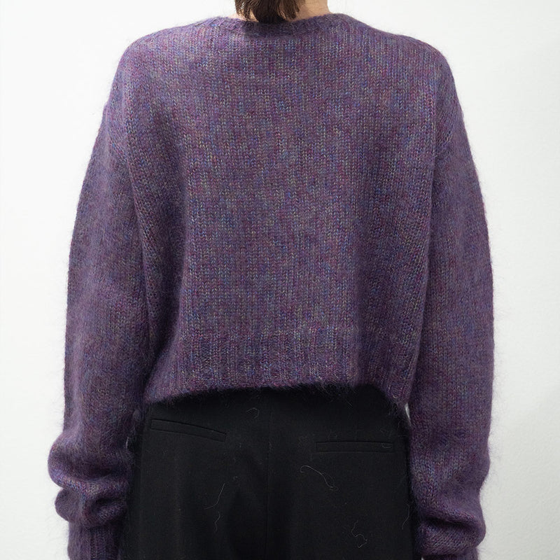 C.T.plage - Pull Round Longsleeve Cardigan - Violet