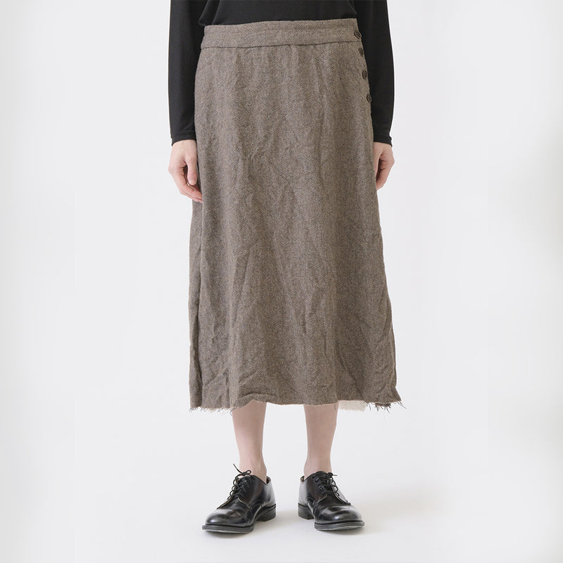 Pas de Calais -  Jupe Semi-évasée Chevrons - Beige