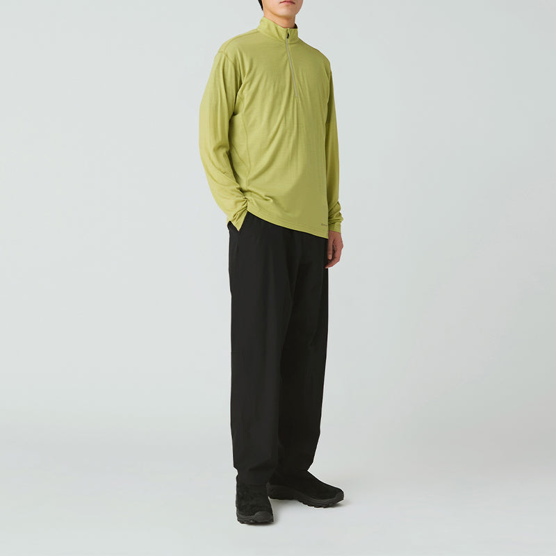 Snow Peak - Pull Demi-zip Laine - Vert Clair