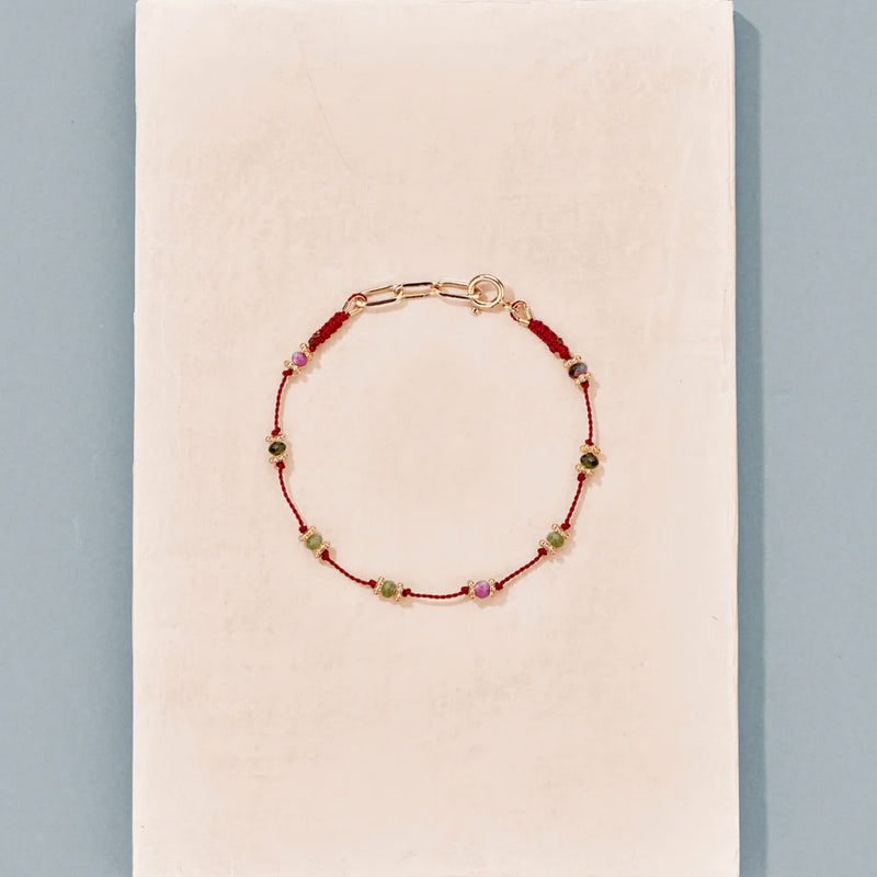 Tityaravy - Bracelet Lotus - Rouge Zoïsite