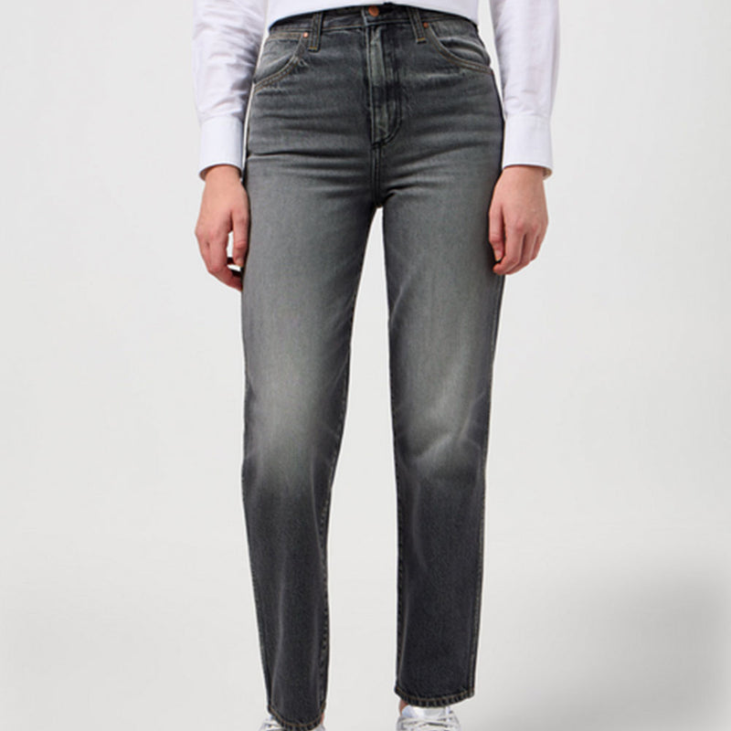 Wrangler Jeans Mom Straight Anthracite