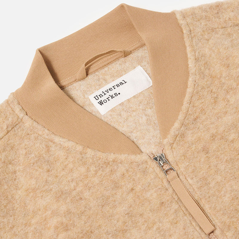 Universal Works - Veste Laine Zip - Fawn