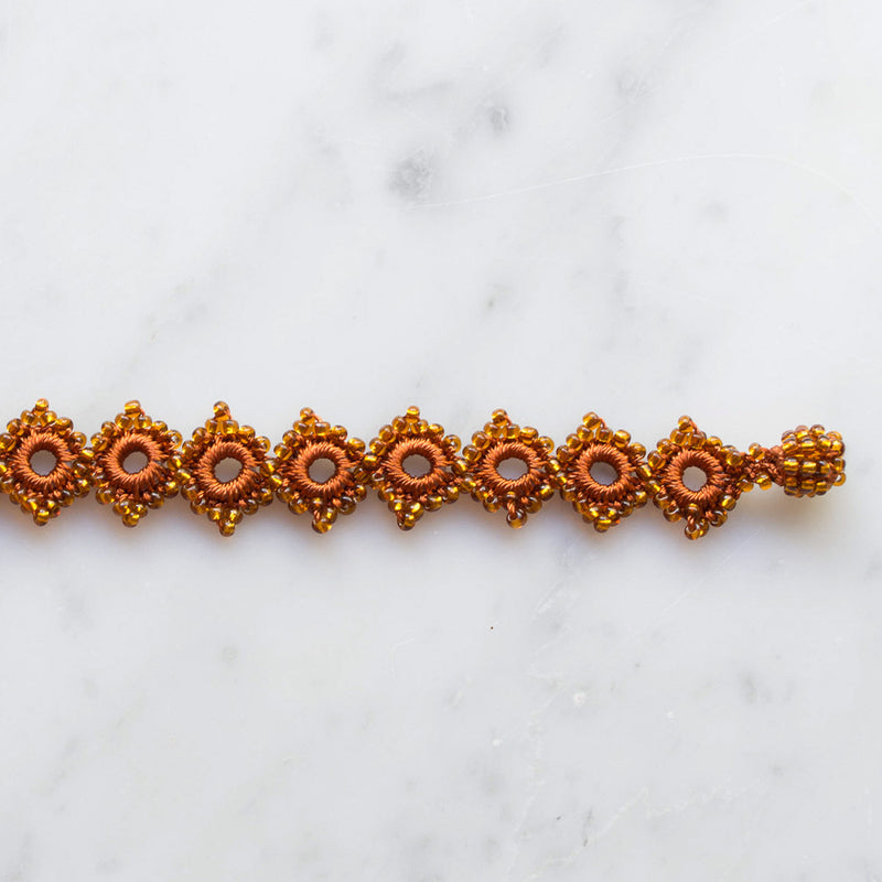 Ottomania - Bracelet crochet Daisy - Brun