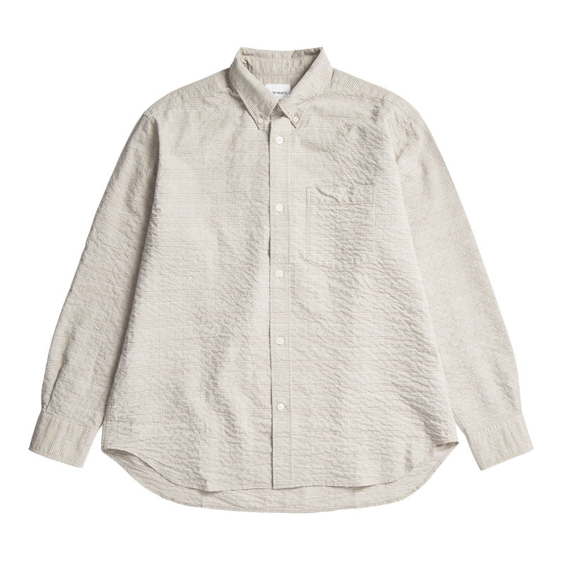 Norse Projects - Chemise Mo Carreaux - Marron Bruyère