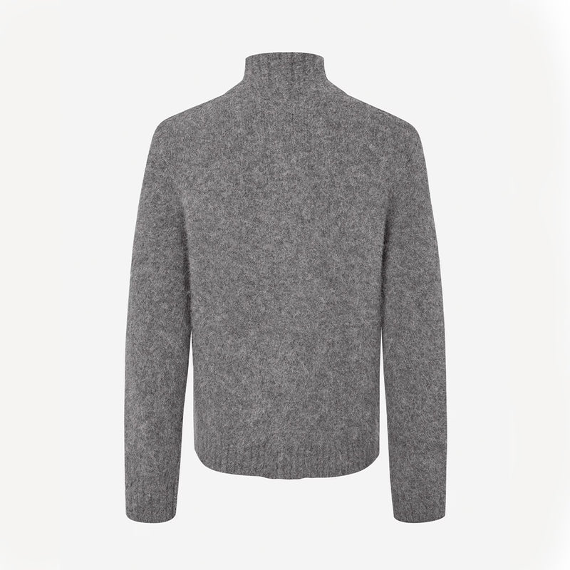 Samsoe Samsoe - Cardigan Zip Sajean - Iron Gate
