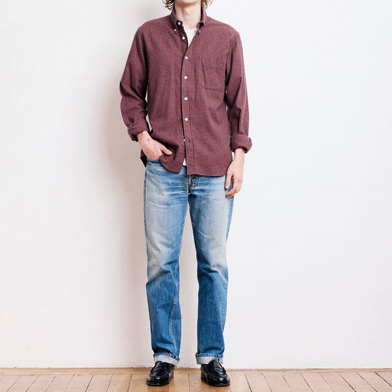 Hartford - Chemise Pitt Flanelle - Rouge et Bleu