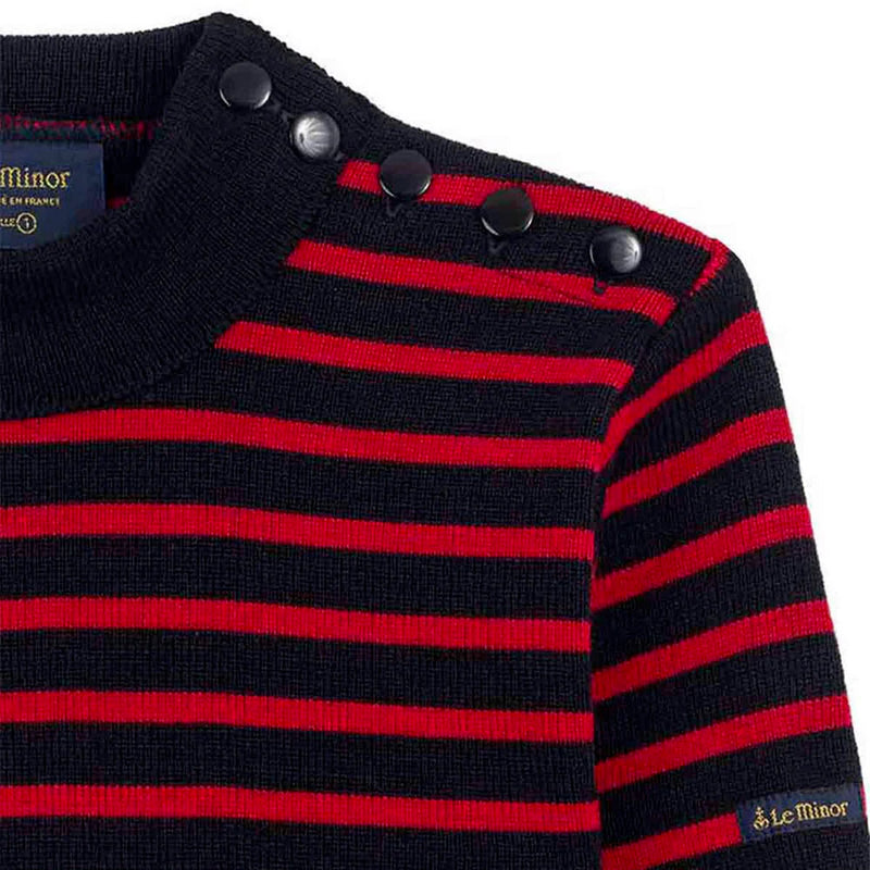 Le Minor - Pull Marin - Marine & Rouge