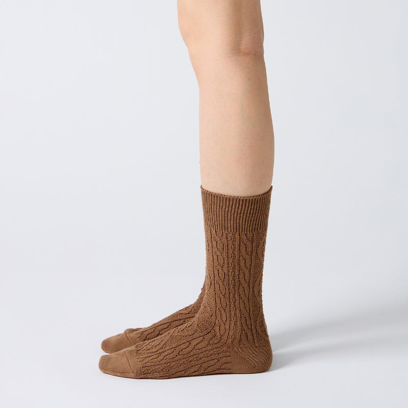 Babaco - Chaussettes Cable - Marron