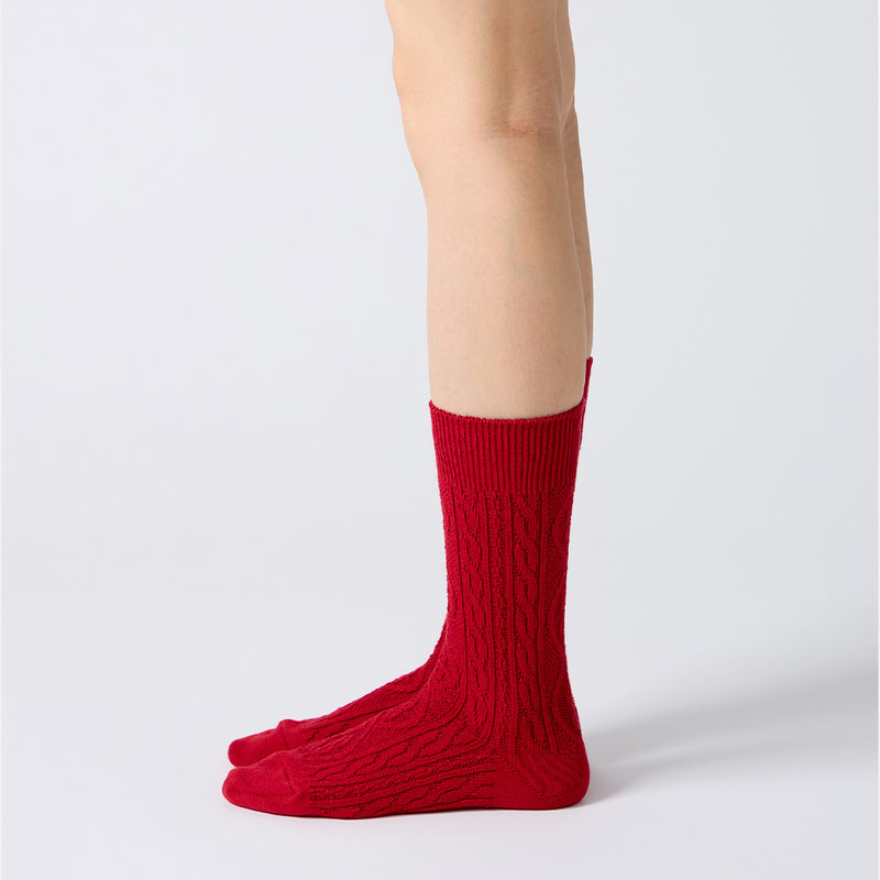 Babaco - Chaussettes Cable - Rouge