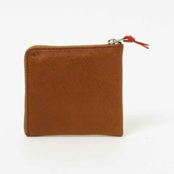 Beams Plus - Portefeuille Double Zip - Marron & Rouge