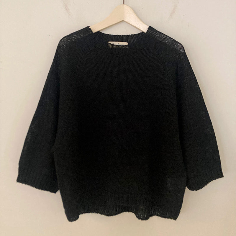 Sarahwear - Pull en Maille de Lin - Noir