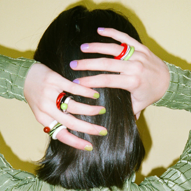 Sandralexandra - Bague Linea - Rouge