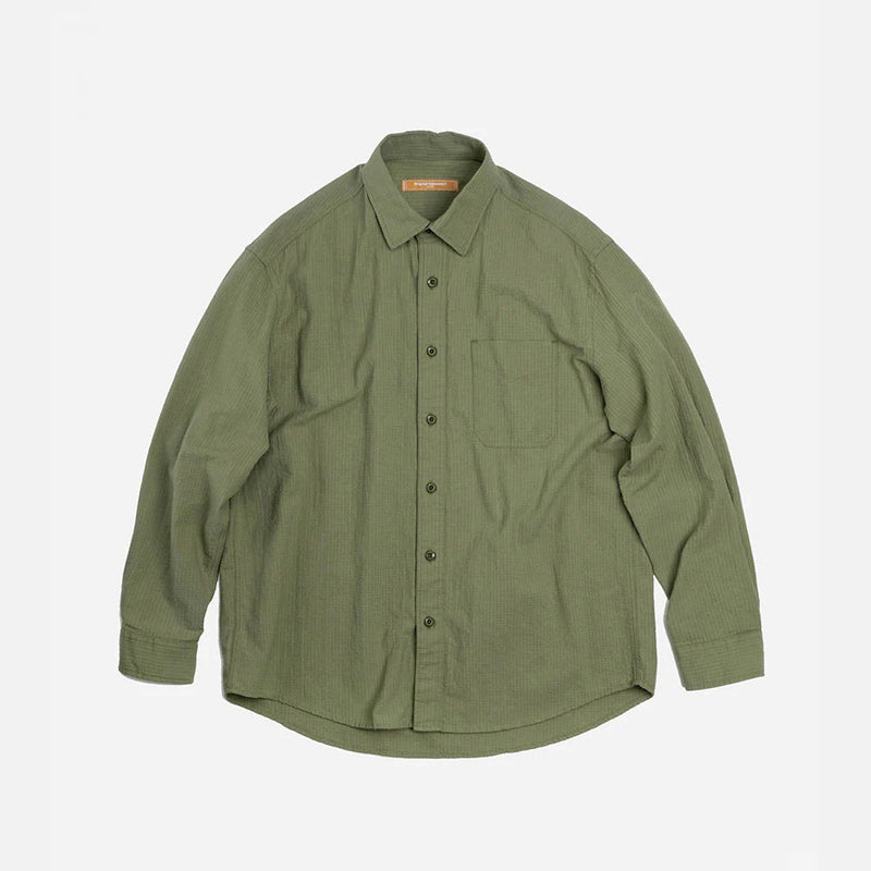 Frizmworks - Chemise Dobby Weave Seersucker - Olive