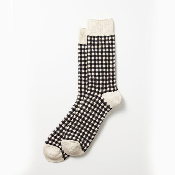 Rototo - Chaussettes Gingham - Noir