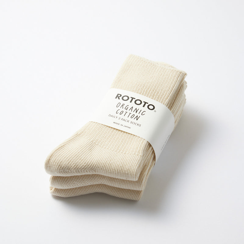 Rototo - Pack 3 chaussettes - Ecru