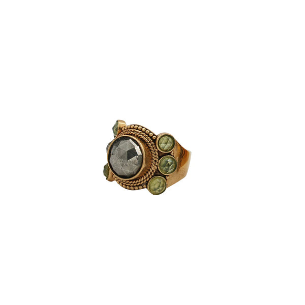 LA2L - Bague Jasmine New - Citrine & Pyrite
