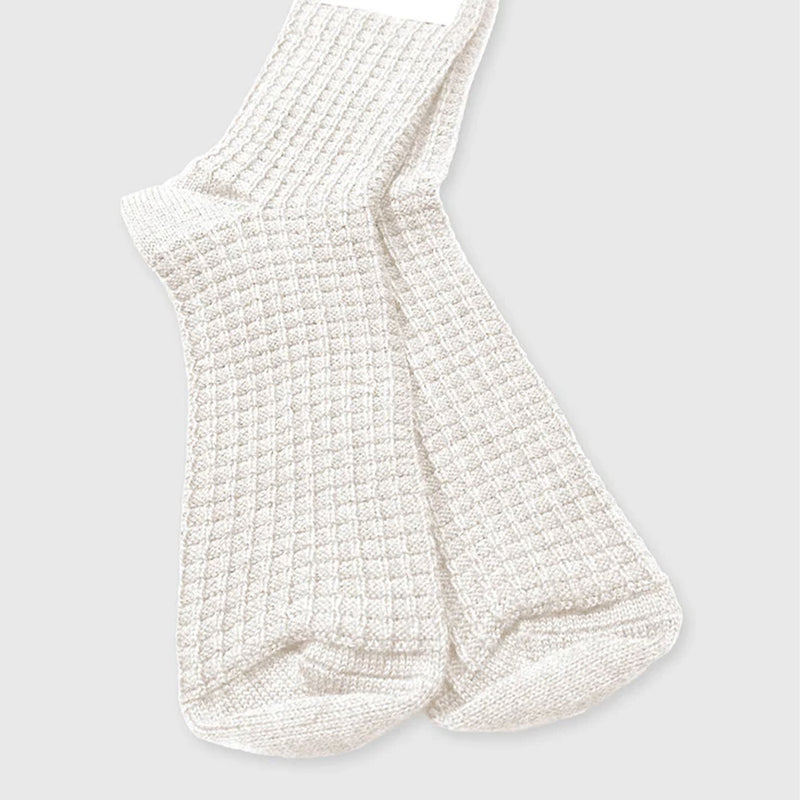 Howlin' - Chaussettes Fuzzy Waffle - Ecru