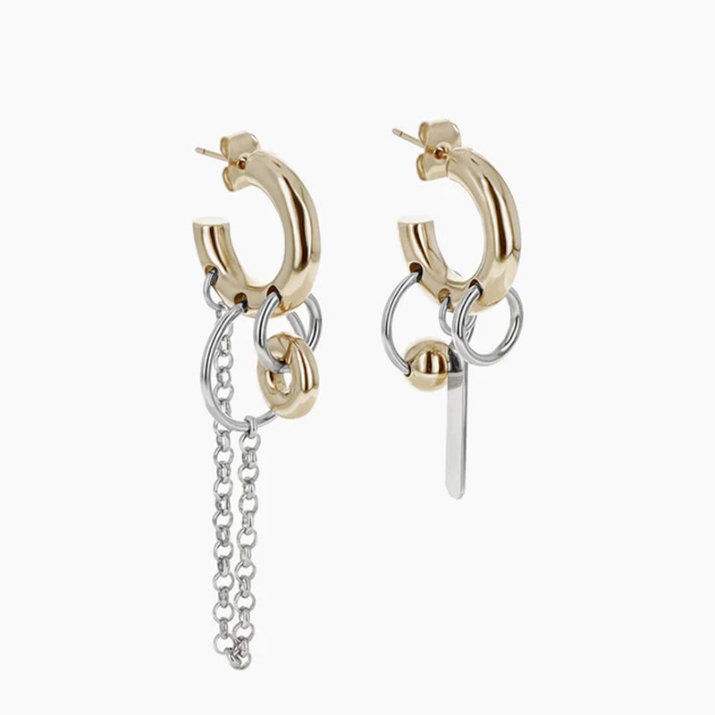 Justine Clenquet - Boucles d'oreilles Irvin - Gold / Palladium