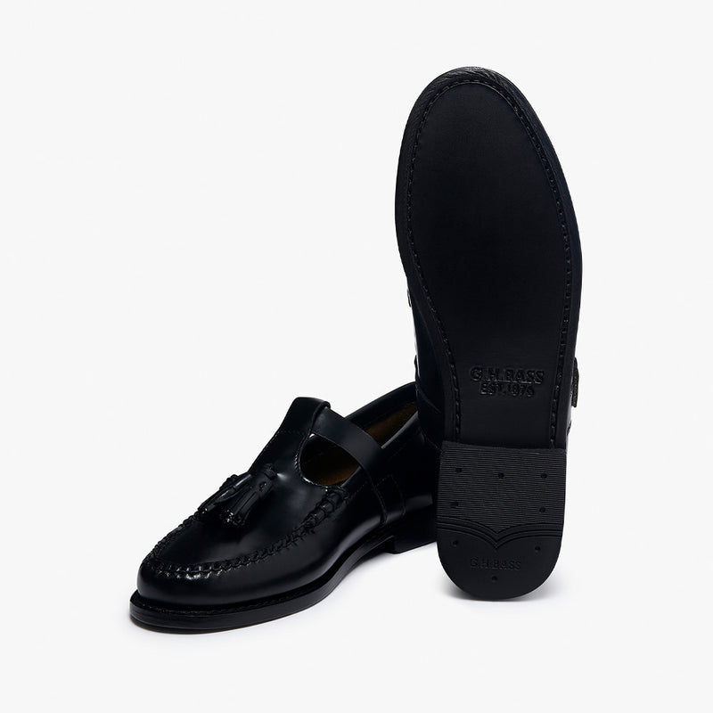 GH Bass - Mocassins Mary Jane Tassel - Noir