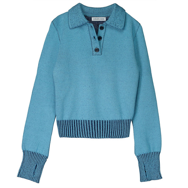 Carlota Cahis - Pull Mustang - Bleu