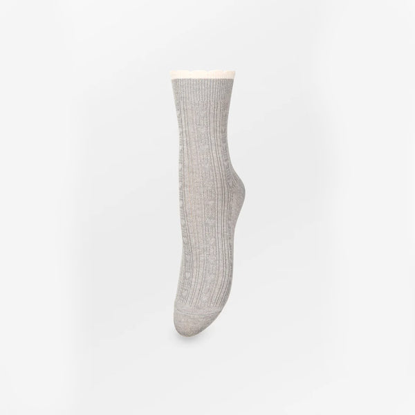 Becksöndergaard - Chaussettes Scallop  - Gris