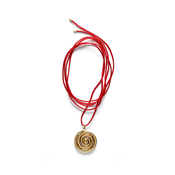 Anni Lu - Collier Spiral on a String - Rouge