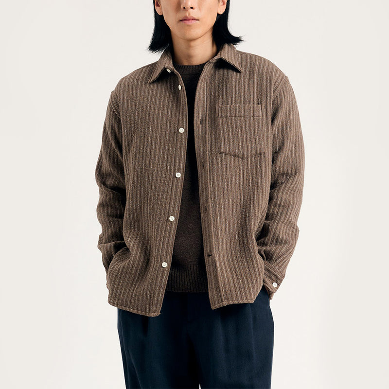 Norse Projects - Chemise Ole Oversize - Marron Seal