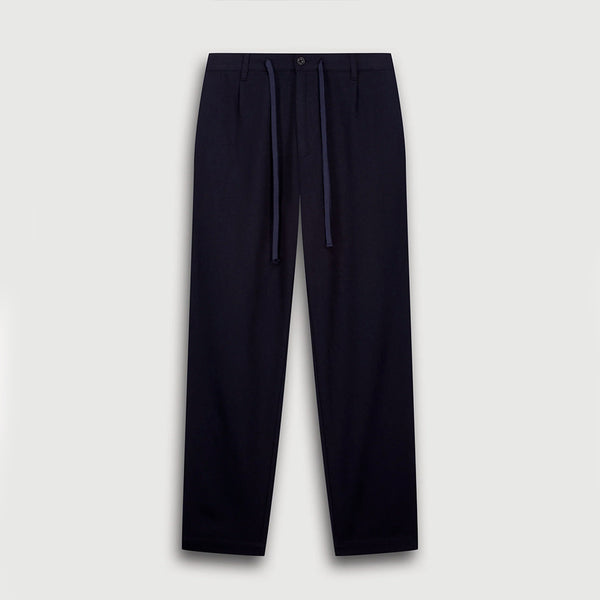 Hartford - Pantalon Tanker Flanelle - Bleu Marine
