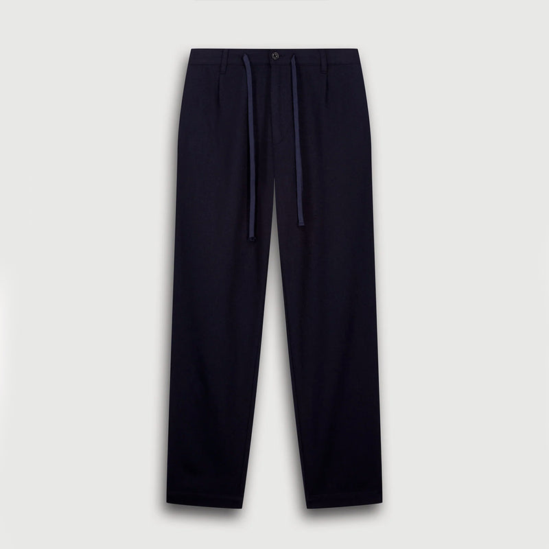 Hartford - Pantalon Tanker Flanelle - Bleu Marine