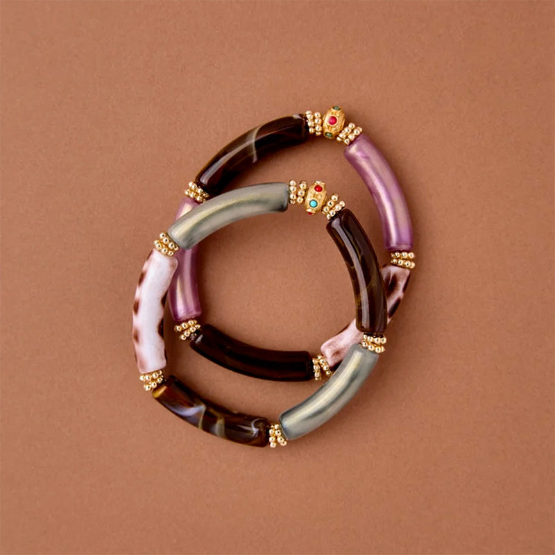 Juhu - Bracelet Juhu - Léo, Lila & Marron