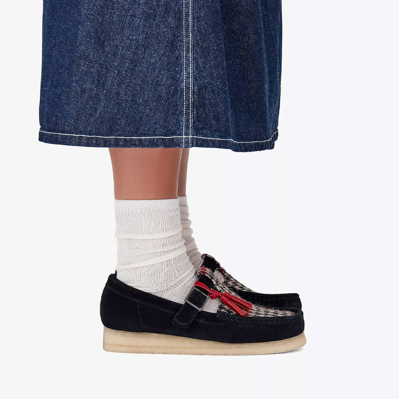 Clarks - Wallabee T Bar - Noir Tweed