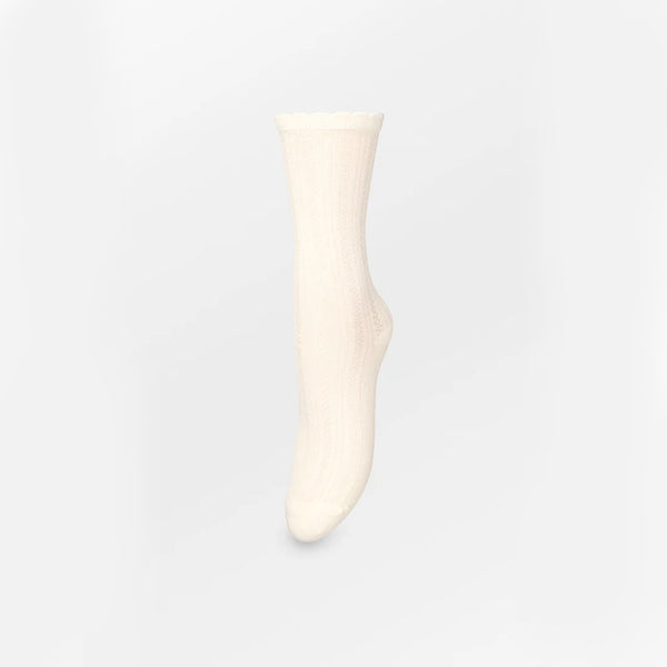 Becksöndergaard - Chaussettes Crochia Cotta - Blanc