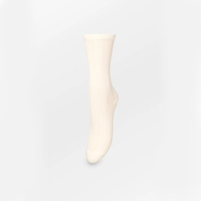 Becksöndergaard - Chaussettes Crochia Cotta - Blanc