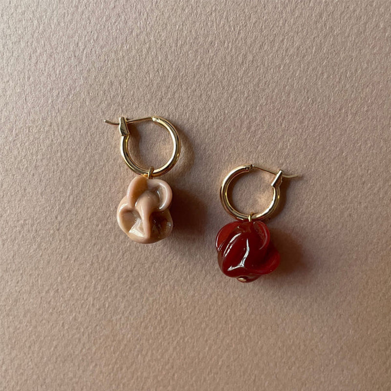 Project Bon - Boucles d'oreilles Souvenir Caramelos - Marron