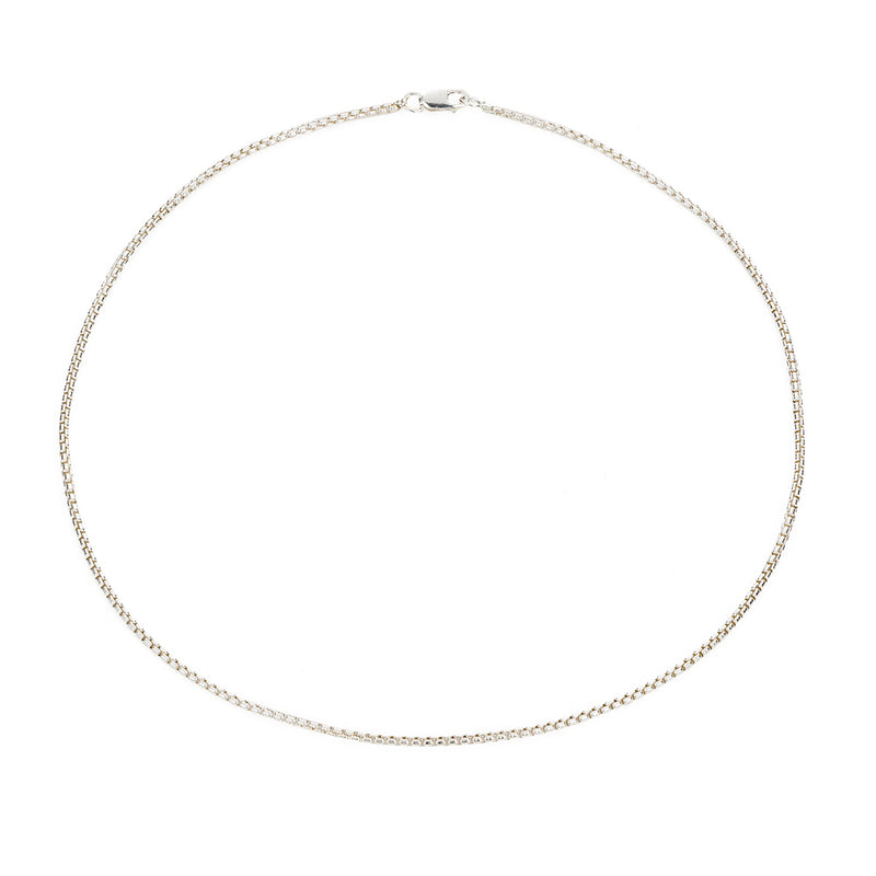 Mara Scalise - Collier Thin Box Chain - Silver