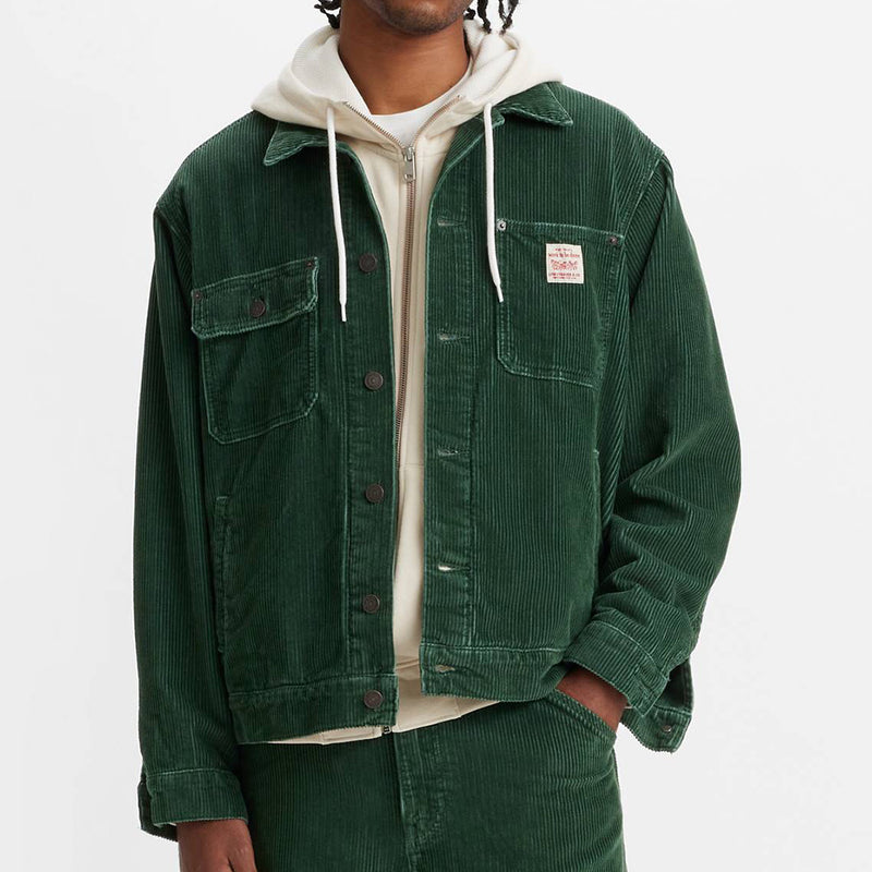 Levi's - Veste Trucker Velours Sunrise - Vert