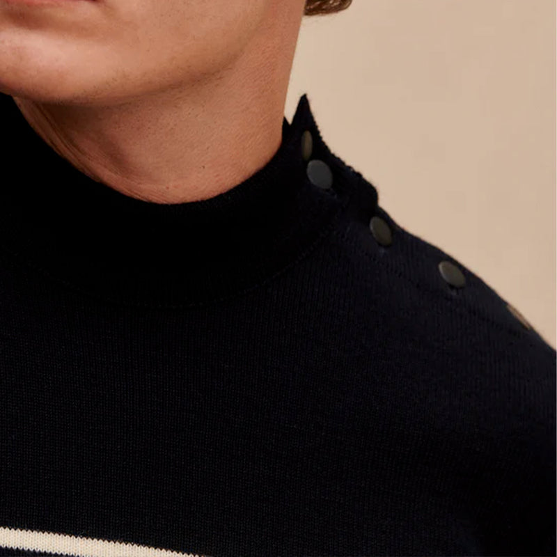 Le Minor - Pull Marin - Marine & Ecru
