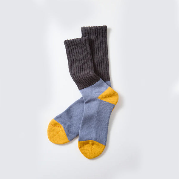 Rototo - Chaussettes multicolores - Charbon/Bleu