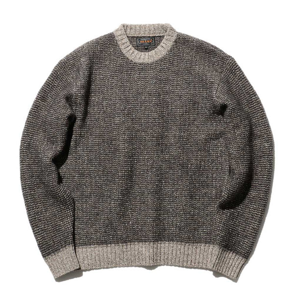 Beams Plus - Pull col rond - Beige