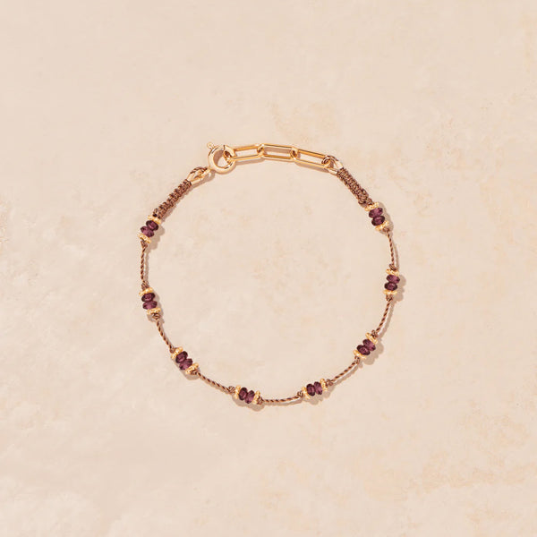 Tityaravy - Bracelet Tiare - Grenat & Rhodolite