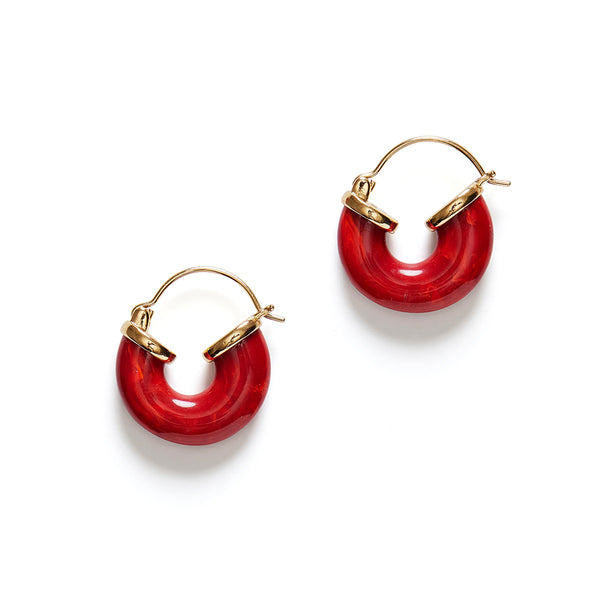 Anni Lu - Boucles d'oreilles Petit Swell - Rouge