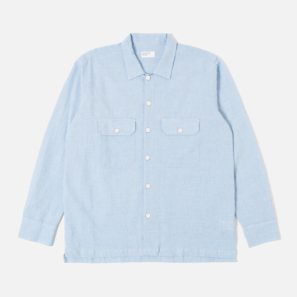 Universal Works - Chemise Ls Utility - Bleu Clair