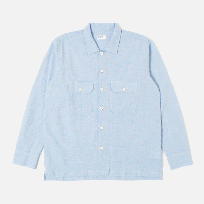 Universal Works - Chemise Ls Utility - Bleu Clair