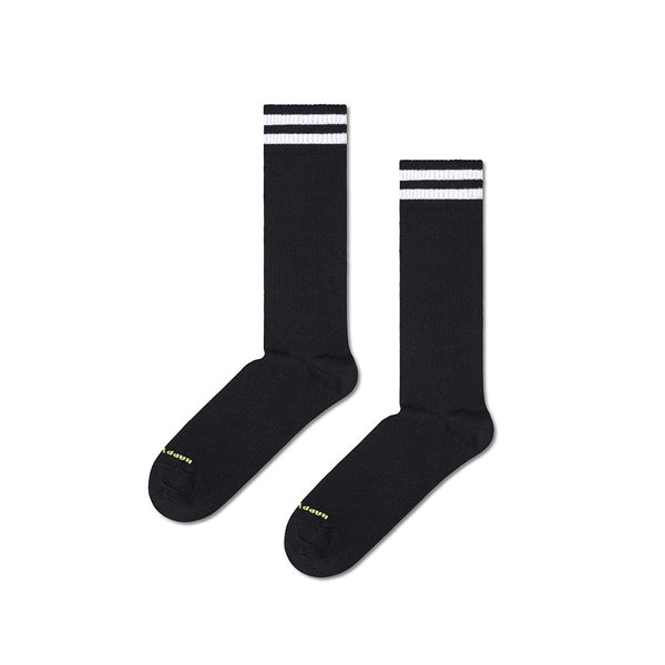 Happy Socks - Chaussettes Hautes Solid Sneaker - Noir