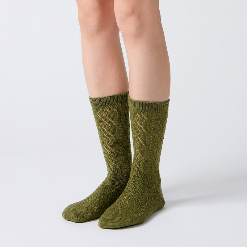 Babaco - Chaussettes Eyelet - Olive