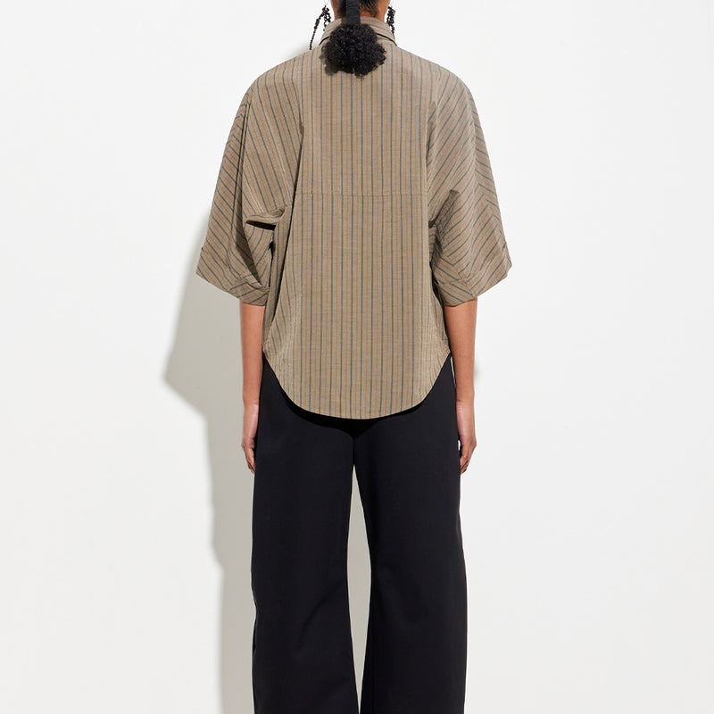Christian Wijnants - Chemise Tialle - Olive & Marine